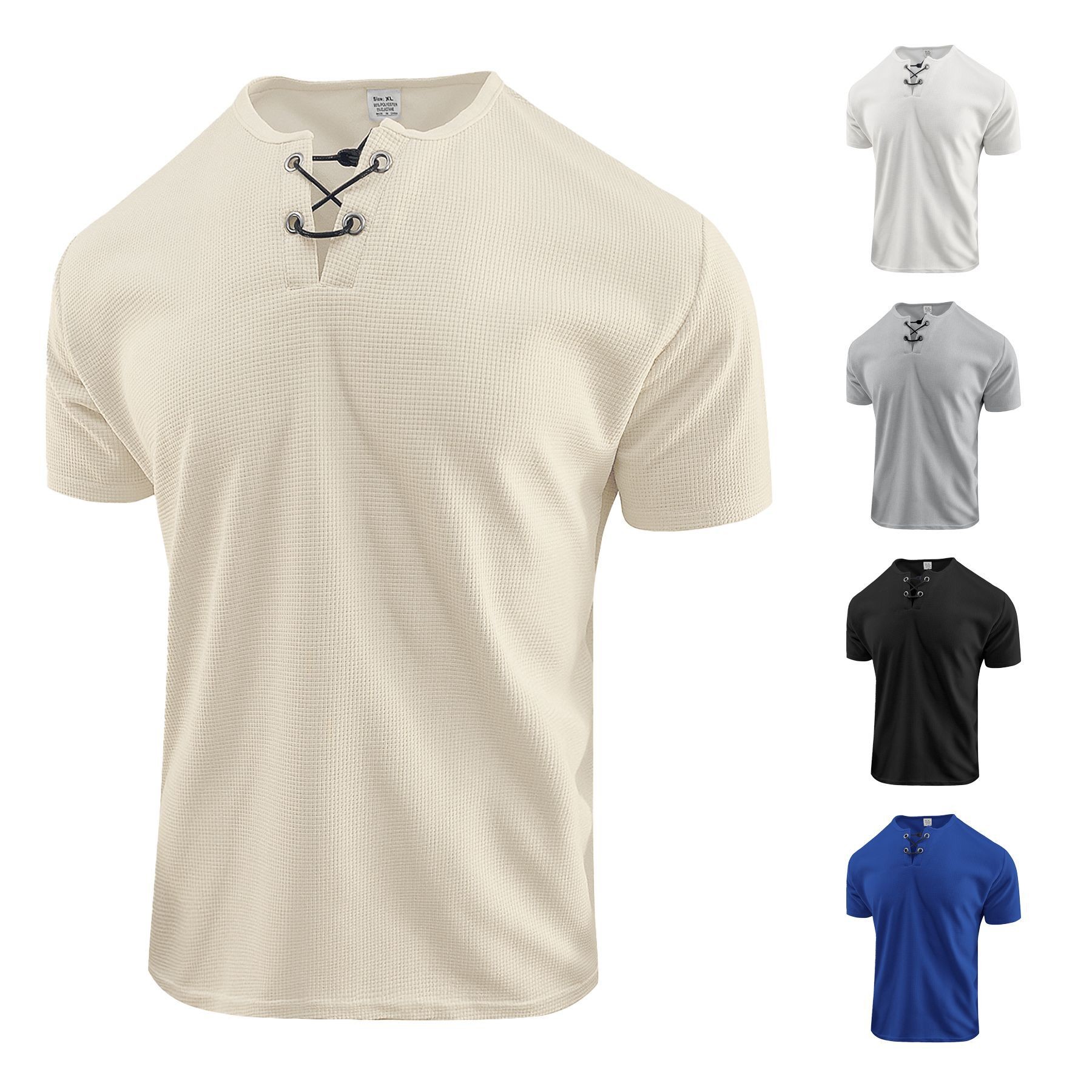 Summer Clothing Tops - Camiseta de algodón de color liso