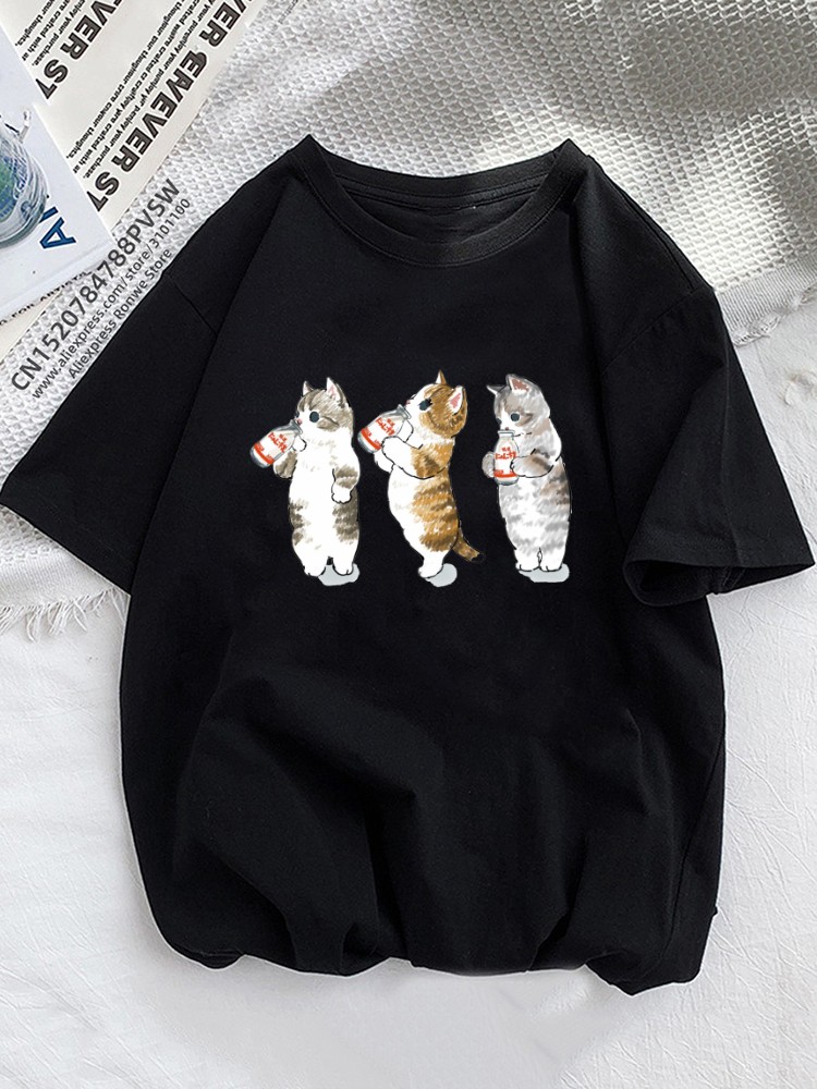 Summer Loving Clothing - Camisetas con estampado de gatos naranjas