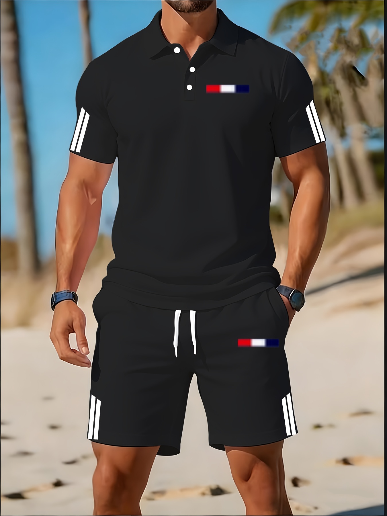 Summer Clothing Design - Conjunto de Polo para Hombre Verano