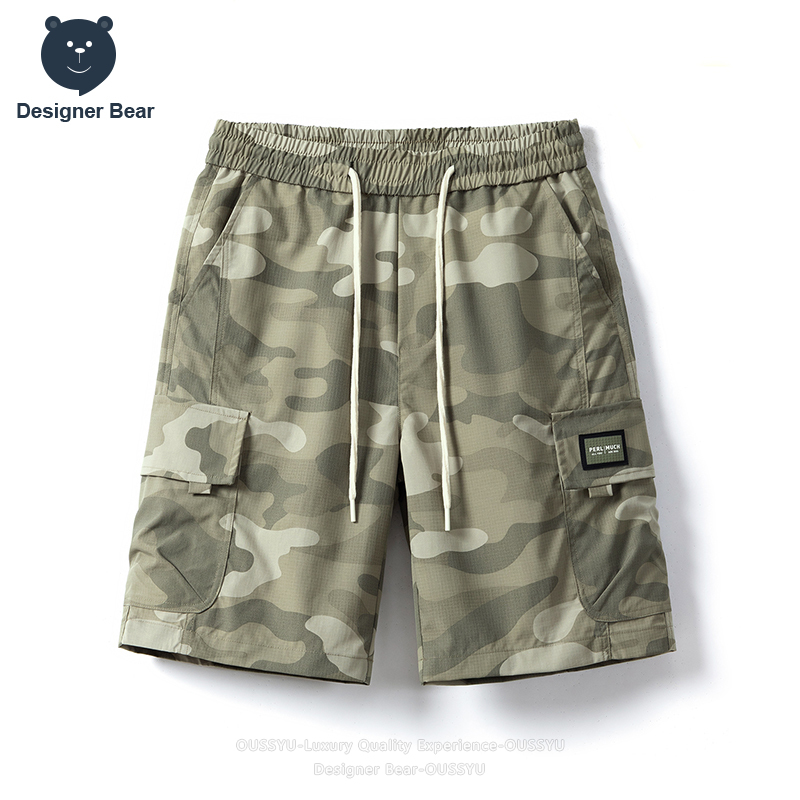 Summer Clothing Design - Pantalones Cortos Cargo de Camuflaje para