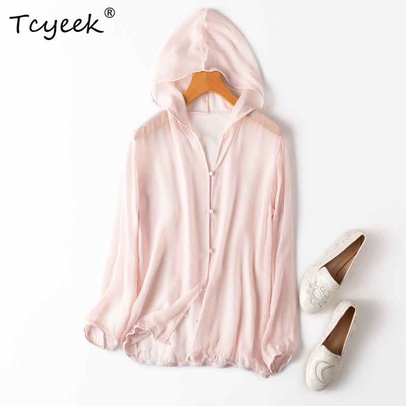 Summer Clothing Tops - Tcyeek-Tops de seda de morera 100%