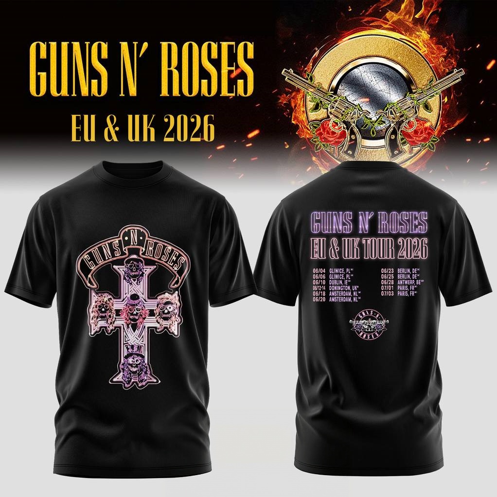 Summer Clothing Uk Men - Camiseta Gráfica Guns N Roses EU