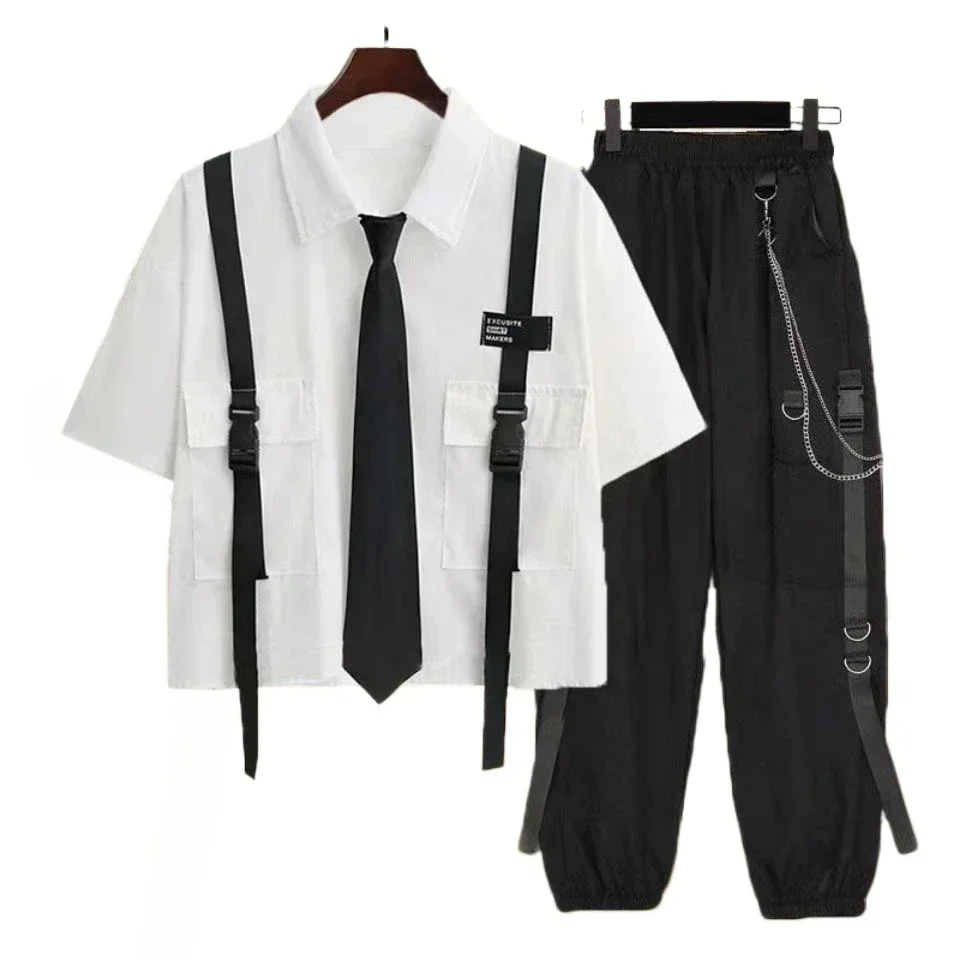 Summer Goth Clothing - Traje de pantalones Cargo informales para