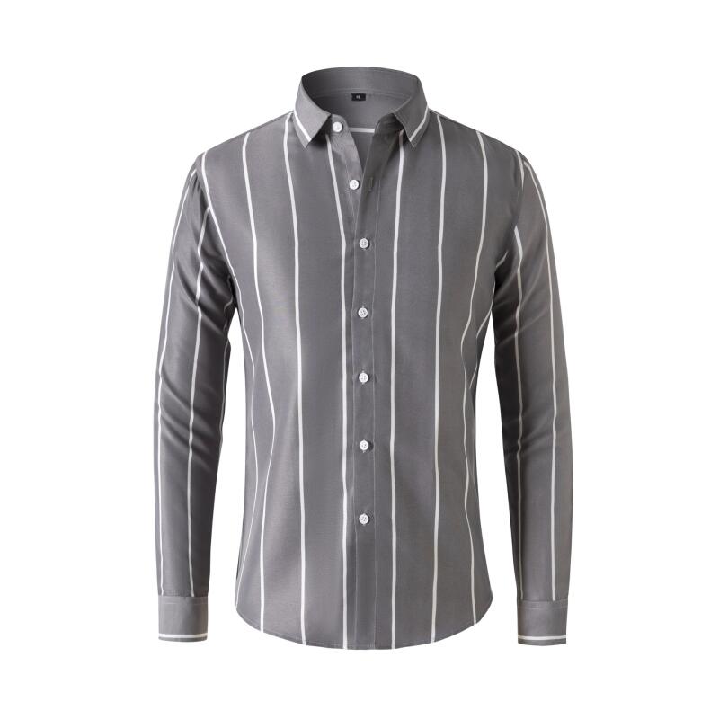 Summer Clothing Tops - Camisa de Vestir a Rayas para