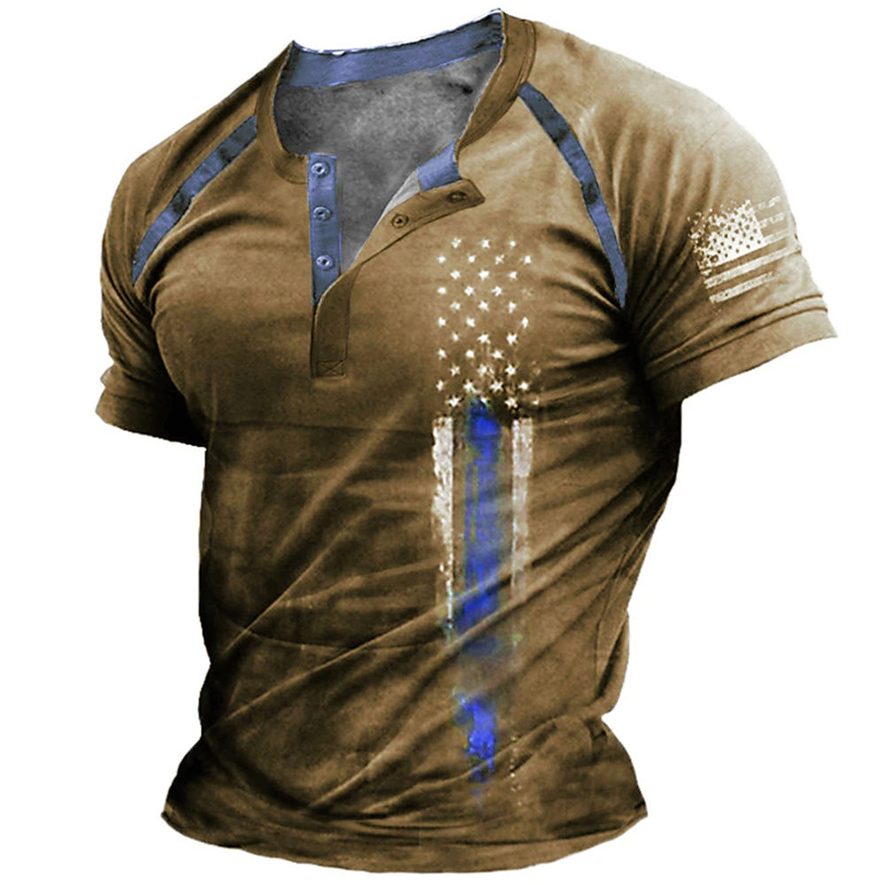 Summer Clothing Tops - Camiseta Divertida con Estampado de Bandera