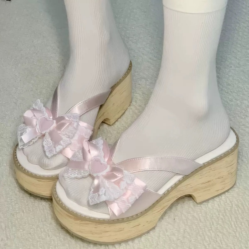 Summer Clothing Sale Women - Sandalias de Plataforma con Suela Gruesa