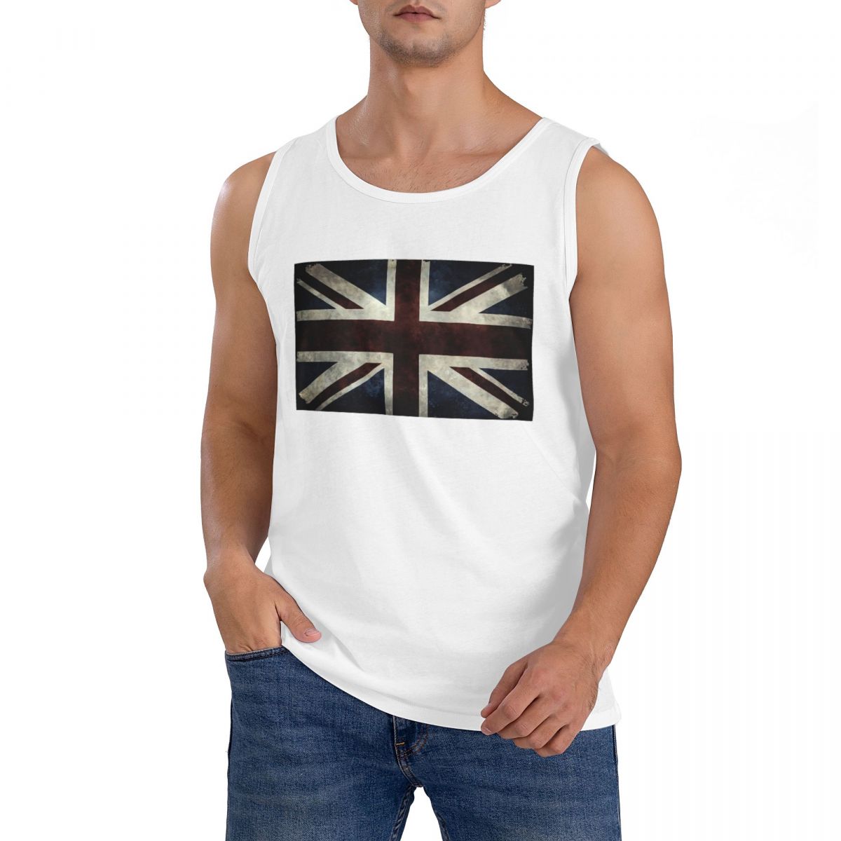 Summer Clothing Uk Men - Camiseta sin mangas con bandera Union