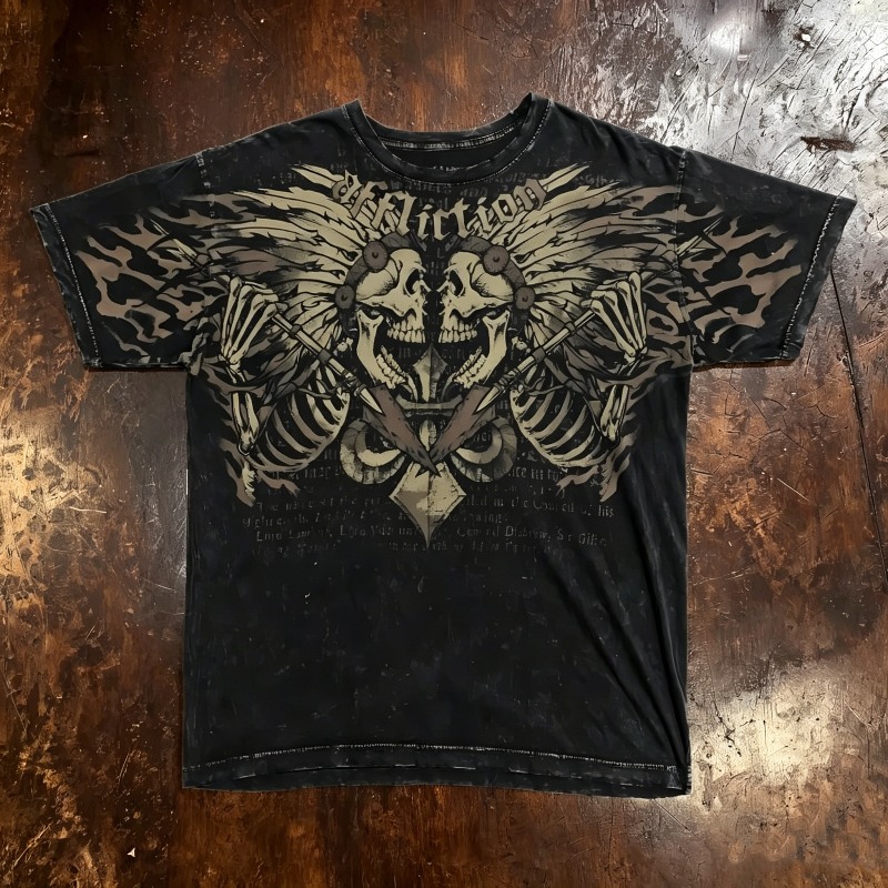 Summer Goth Clothing - Camiseta de Cuello Redondo para Hombre,