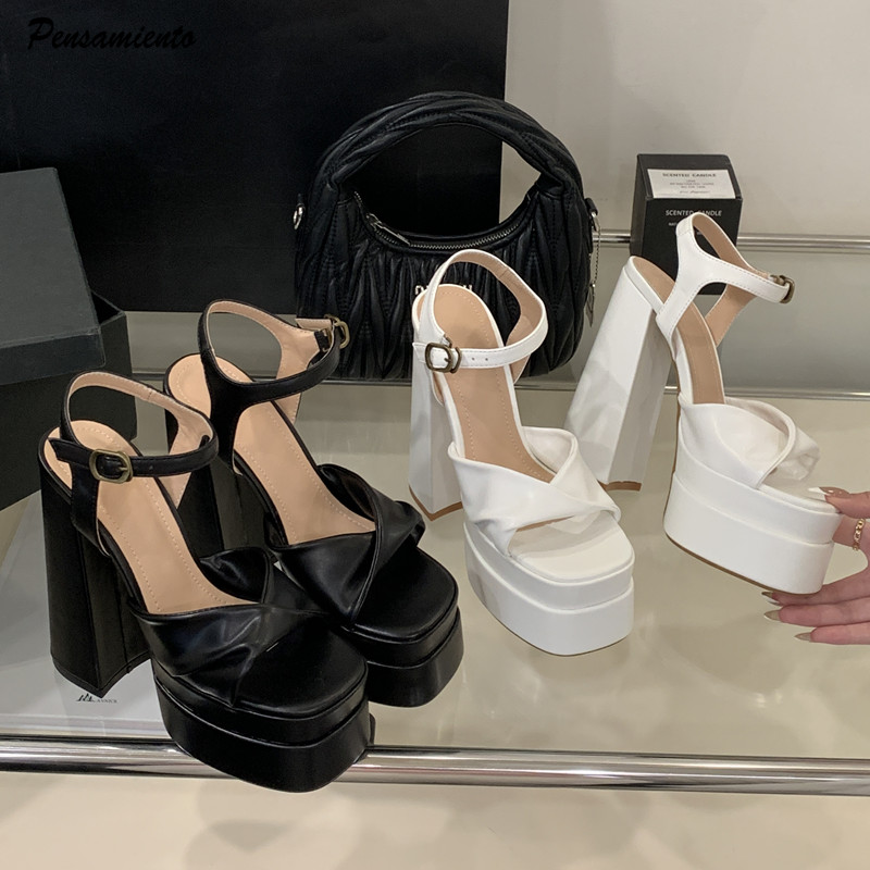 Summer Clothing Sale Women - Sandalias de gladiador con plataforma doble