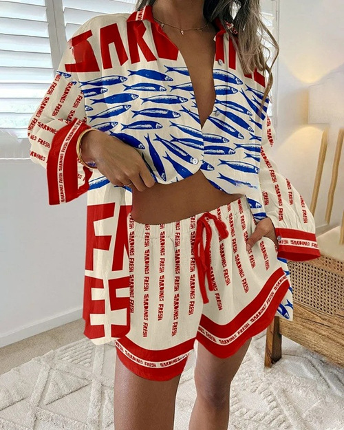 Summer Clothing Vacation - Conjunto de 2 piezas con estampado