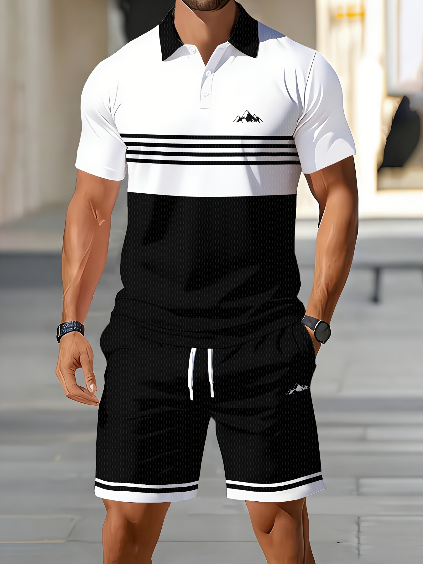 Summer Clothing Design - Conjunto de Polo para Hombre Verano