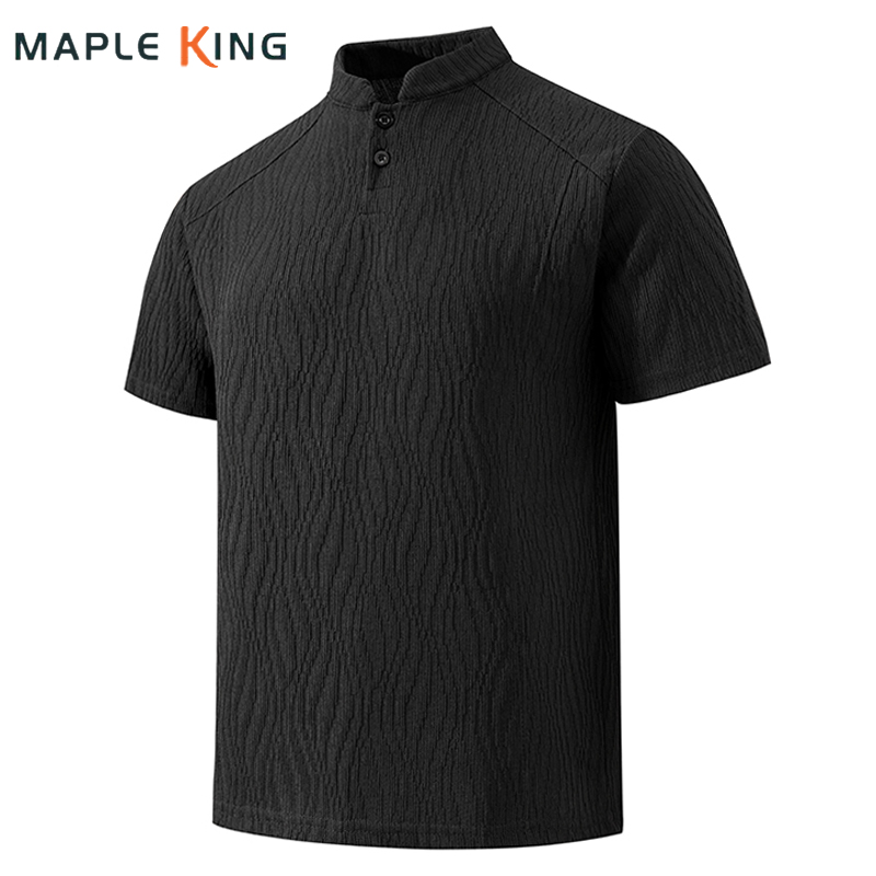 Camisa Henley Masculina con Te - Summer Clothing Tops reseña y precio