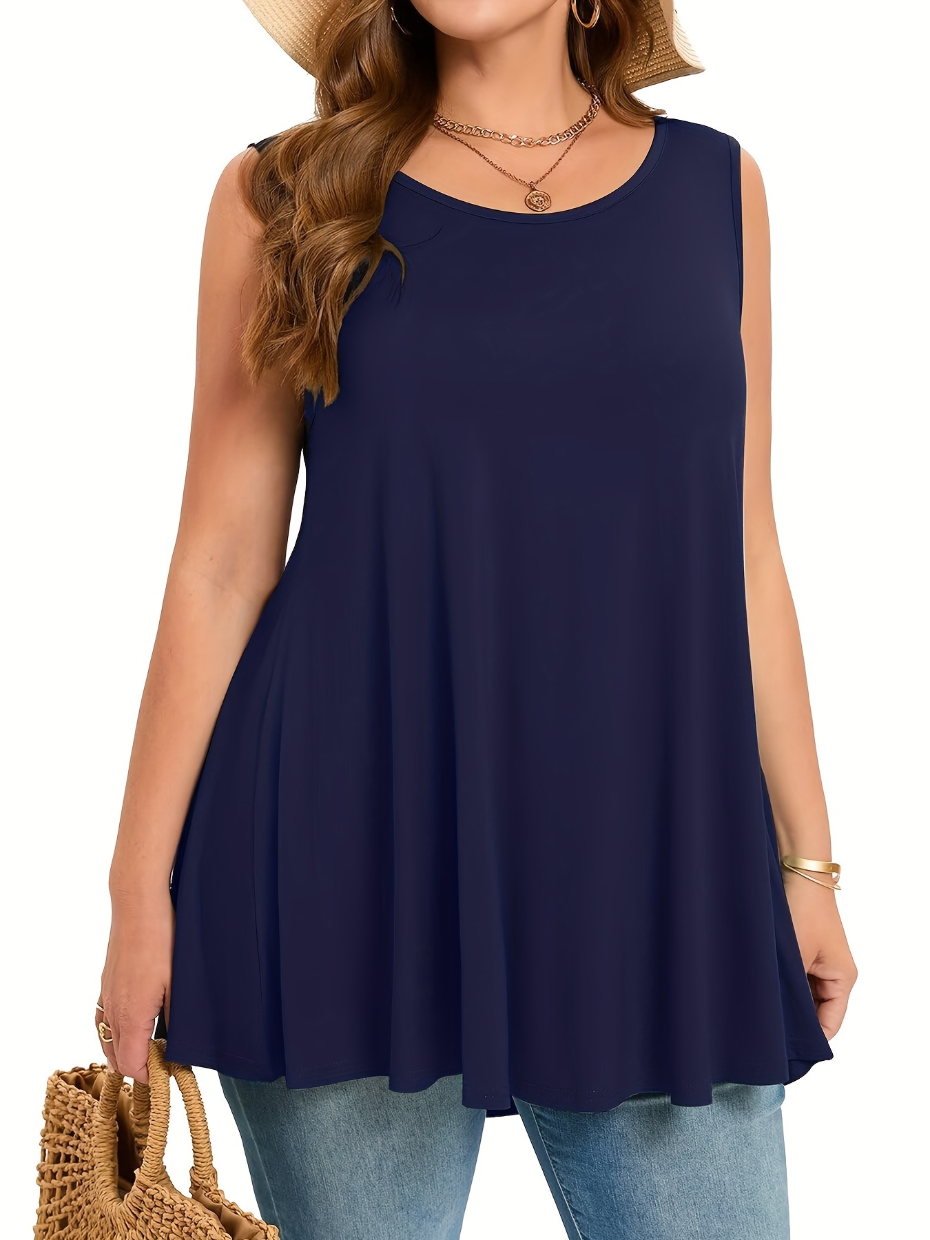 Camiseta sin mangas lisa y sen - Summer Clothing Clearance reseña y precio