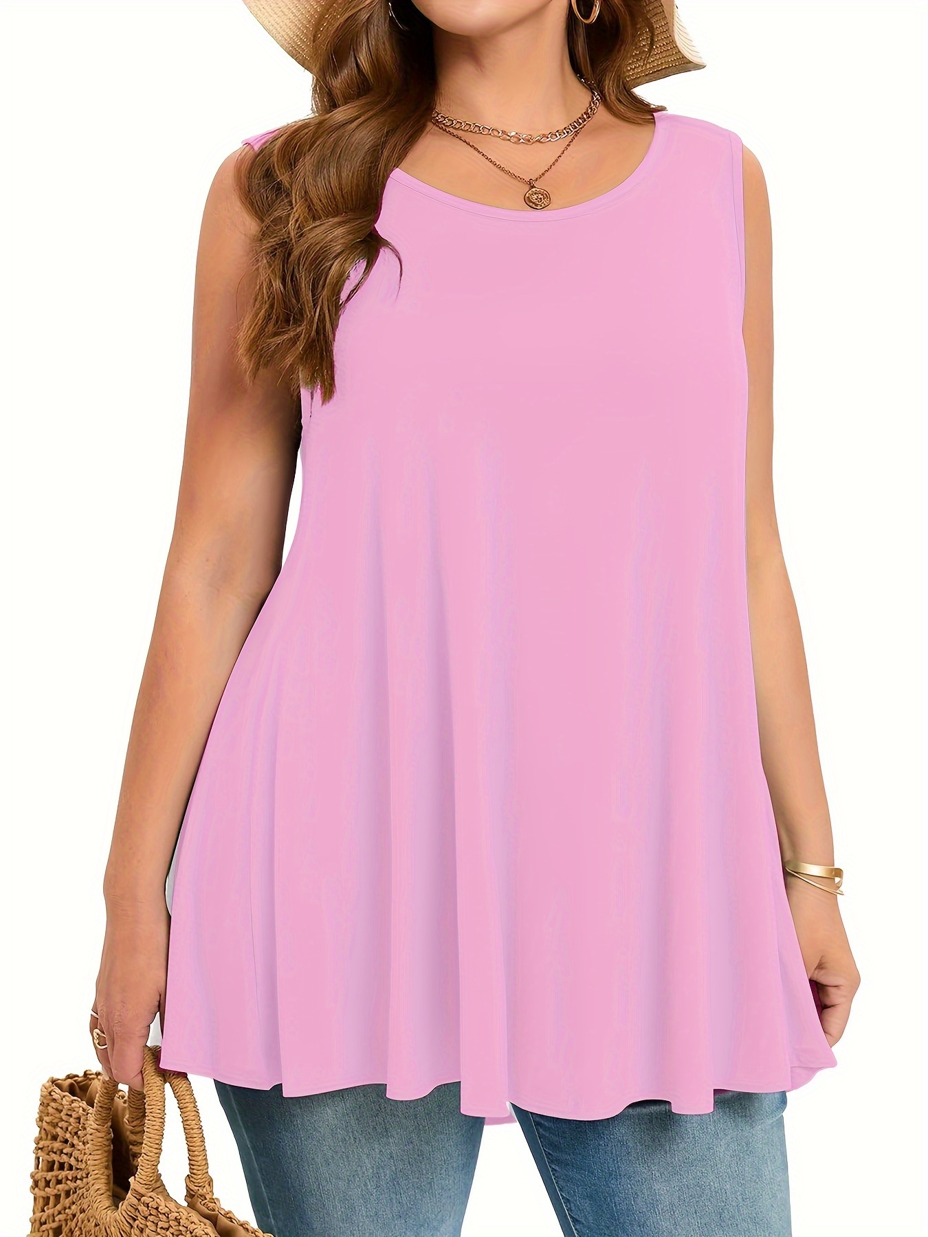 Camiseta sin mangas lisa y sen - Summer Clothing Clearance reseña y precio