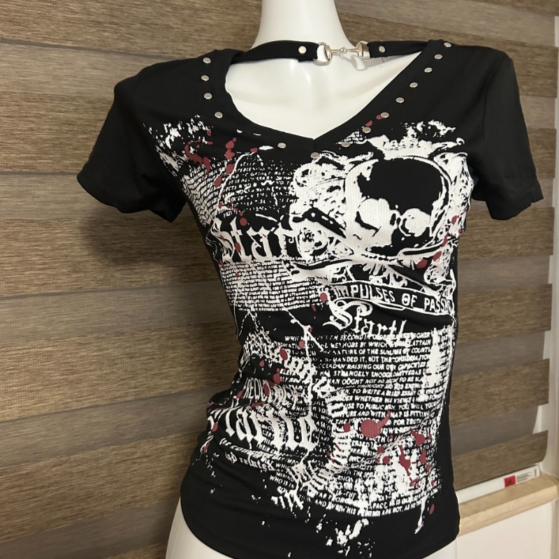 Camiseta gráfica Vintage Punk  - Summer Goth Clothing reseña y precio
