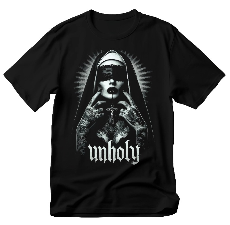 Camiseta Unholy Nun: Camiseta  - Summer Goth Clothing reseña y precio