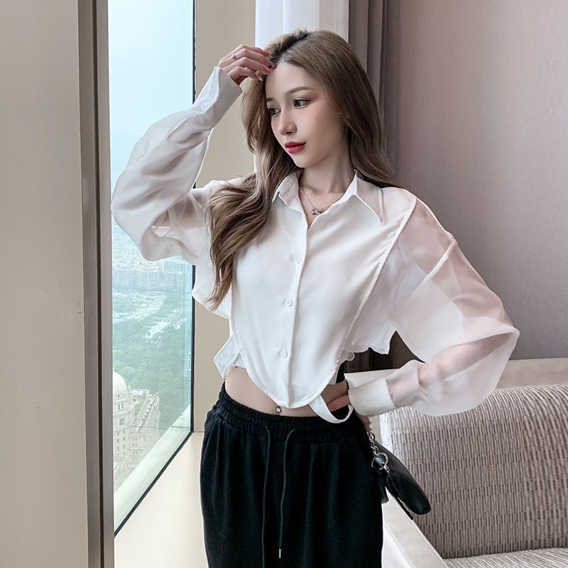 Camisas Retro Chic para mujer, - Crop Blouse Linen reseña y precio