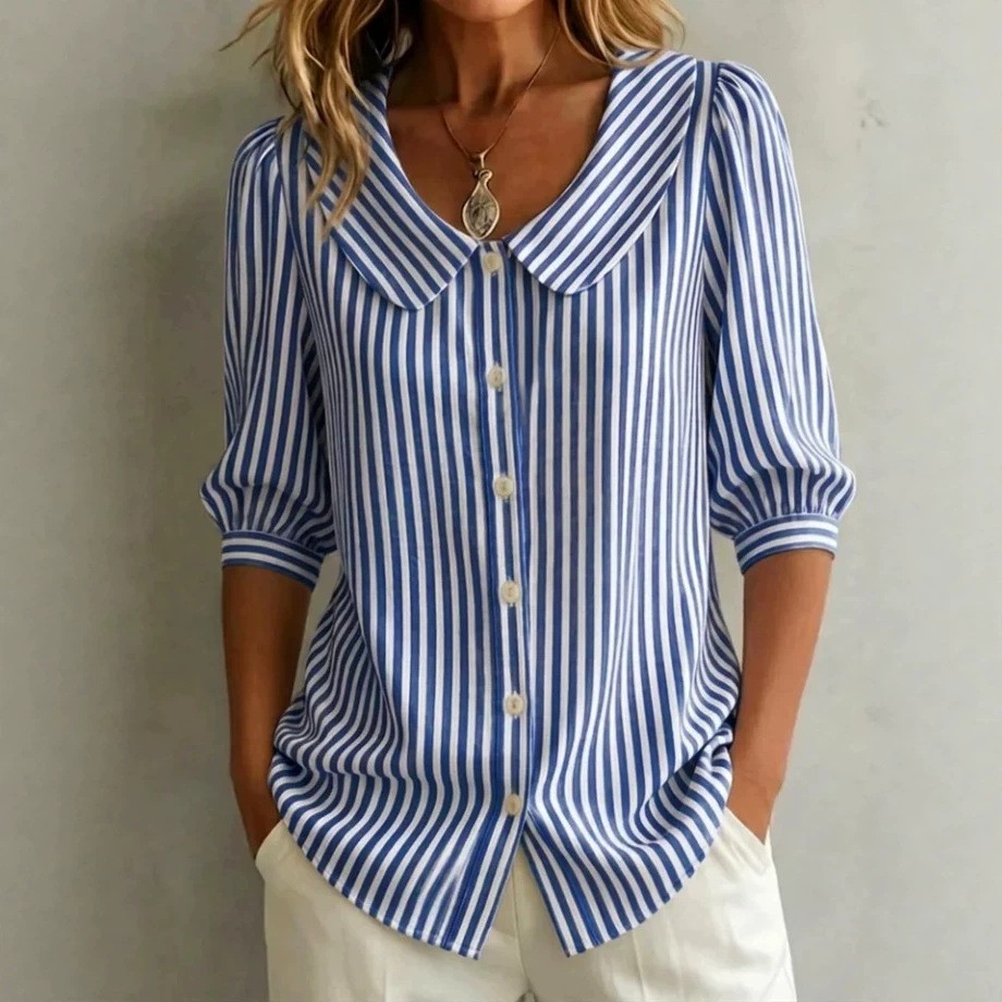 Blusa de mujer de manga corta  - Crop Blouse Linen reseña y precio