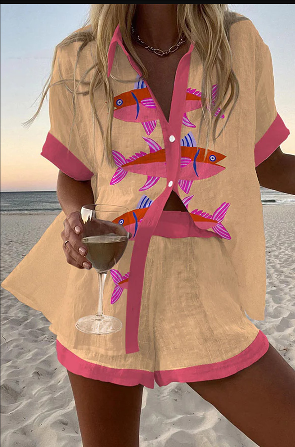 Conjunto de 2 piezas con estam - Summer Clothing Vacation reseña y precio